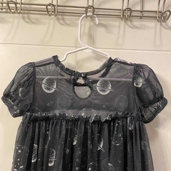 Best Day Ever Kids Space Cadet Short Sleeve Dress Black 3T Planets Celestial - Picture 11 of 16